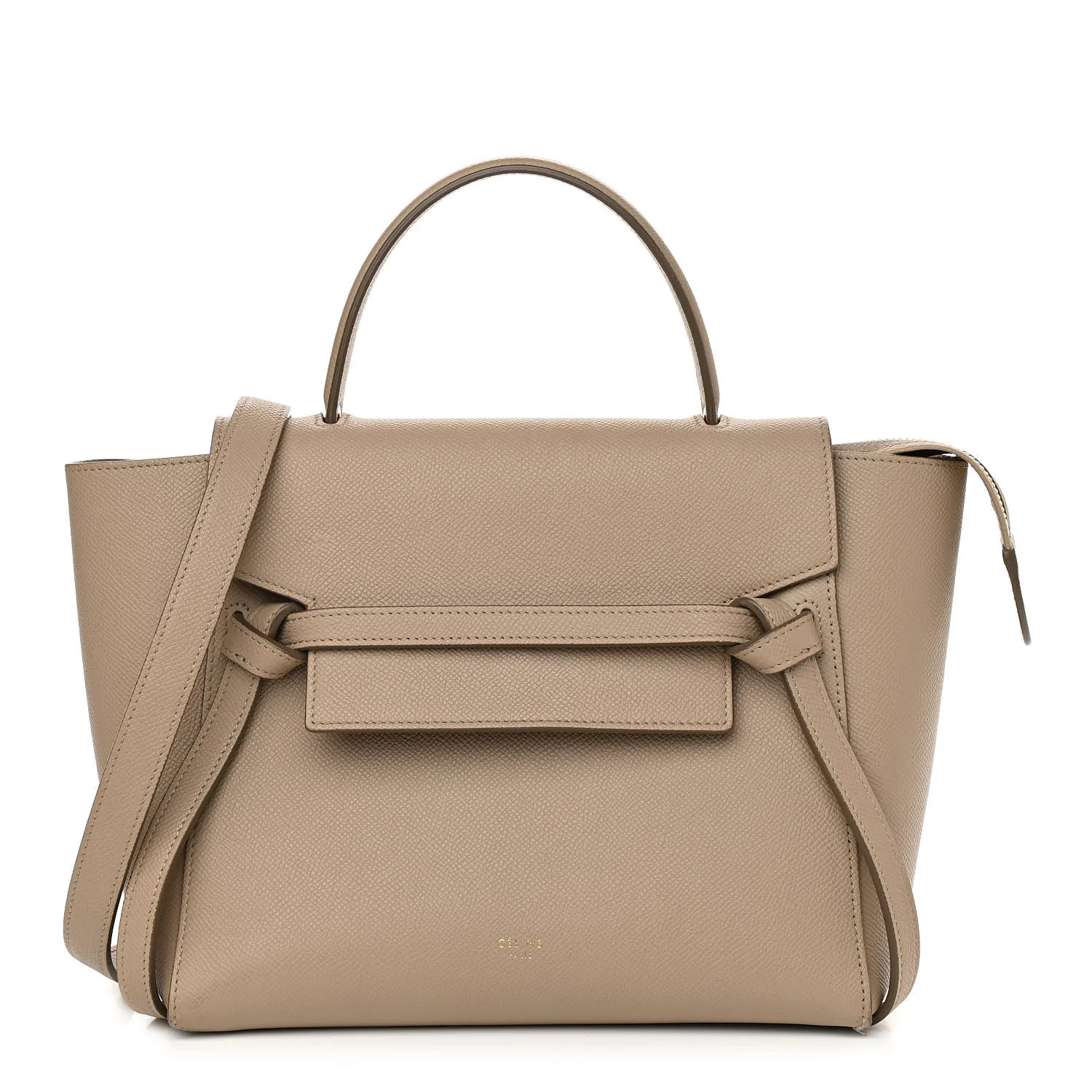 CELINE Grained Calfskin Micro Belt Bag Light Taupe | FASHIONPHILE | Fashionphile