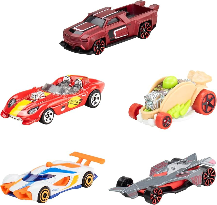 Hot Wheels Toy Cars, Set of 5 1:64 Scale Die-Cast Cars Featured in The Kids Animated Netflix Seri... | Amazon (US)