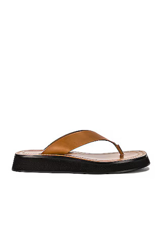 The Row Ginza Thong Sandals in Brown | FWRD 