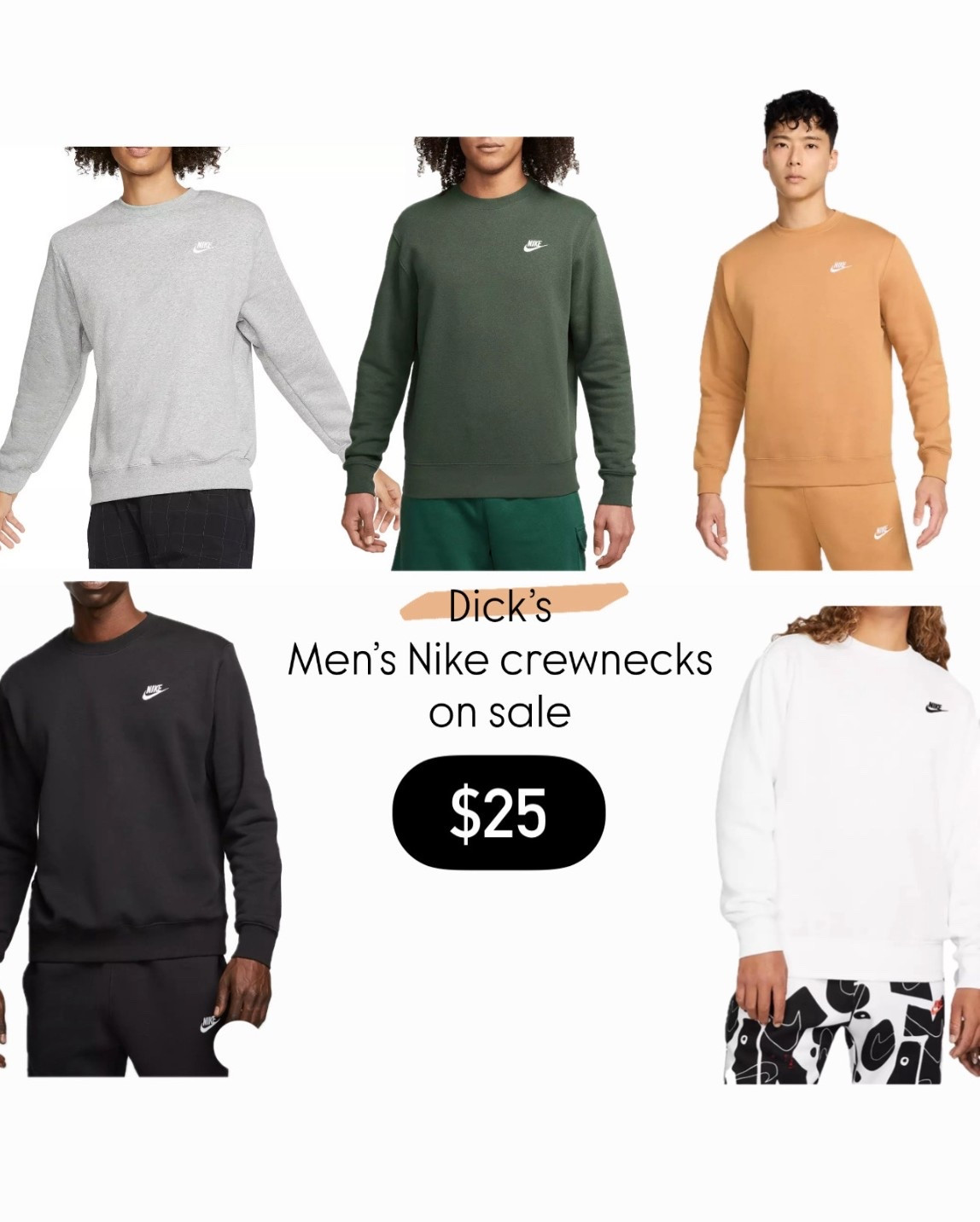Dick’s cyber flash sale
Nike crewnecks


#LTKSaleAlert #LTKGiftGuide #LTKFindsUnder50