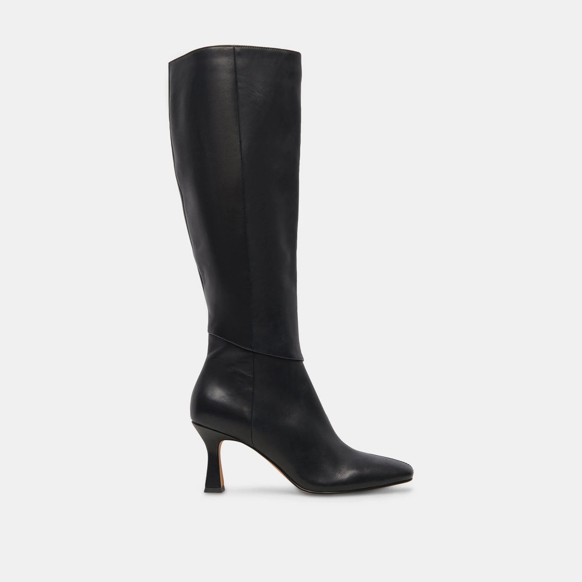 Gyra Wide Calf Boots Black Leather - Re:Vita | DolceVita.com