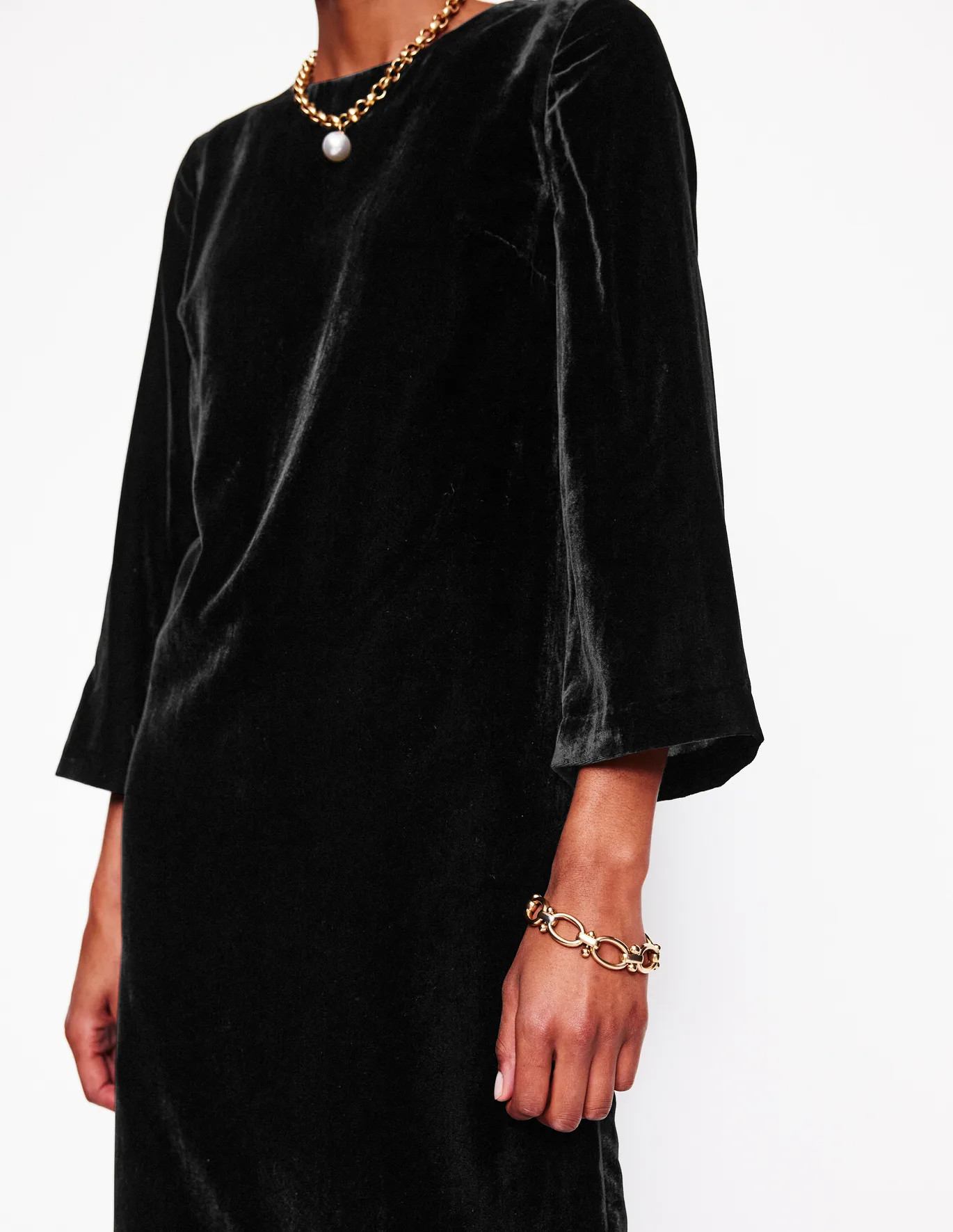 Long Sleeve Velvet Shift Dress | Boden (US)