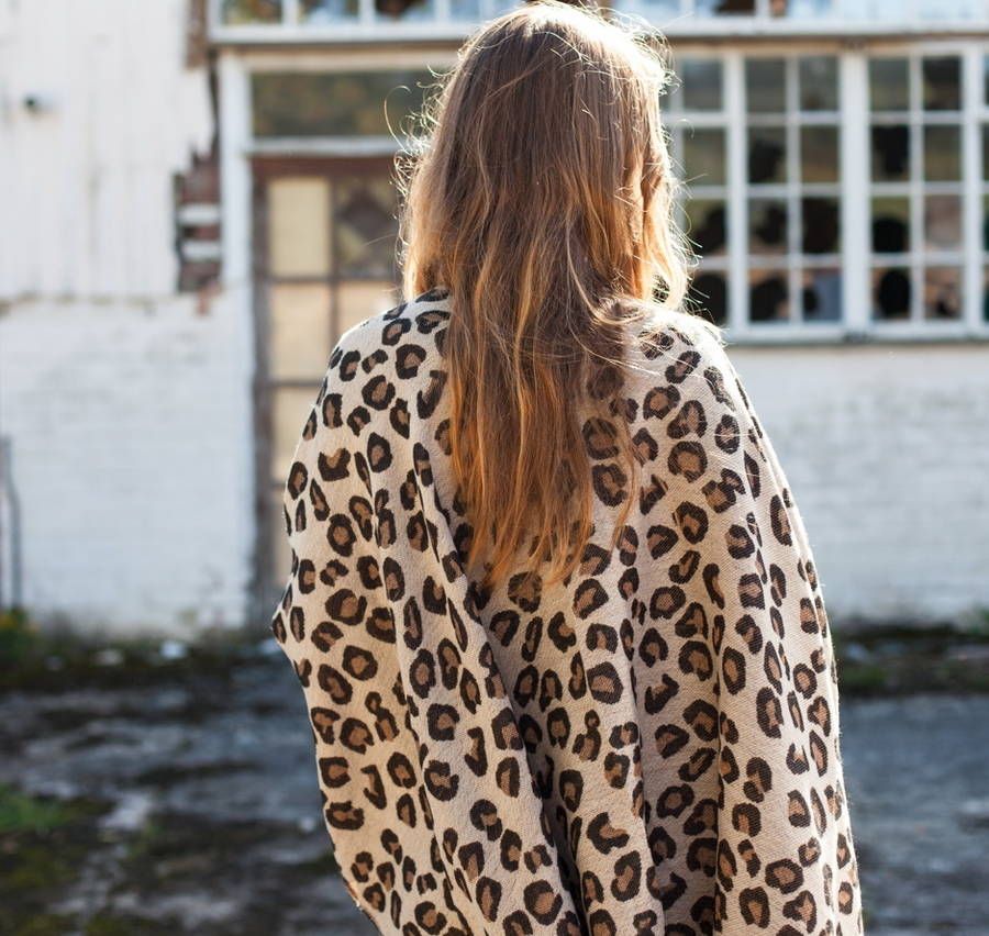 The Forest & Co Leopard Print Festival Blanket Scarf | Notonthehighstreet.com US