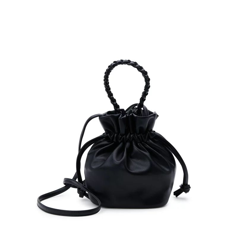 No Boundaries Women's Bucket Crossbody Handbag, Black | Walmart (US)
