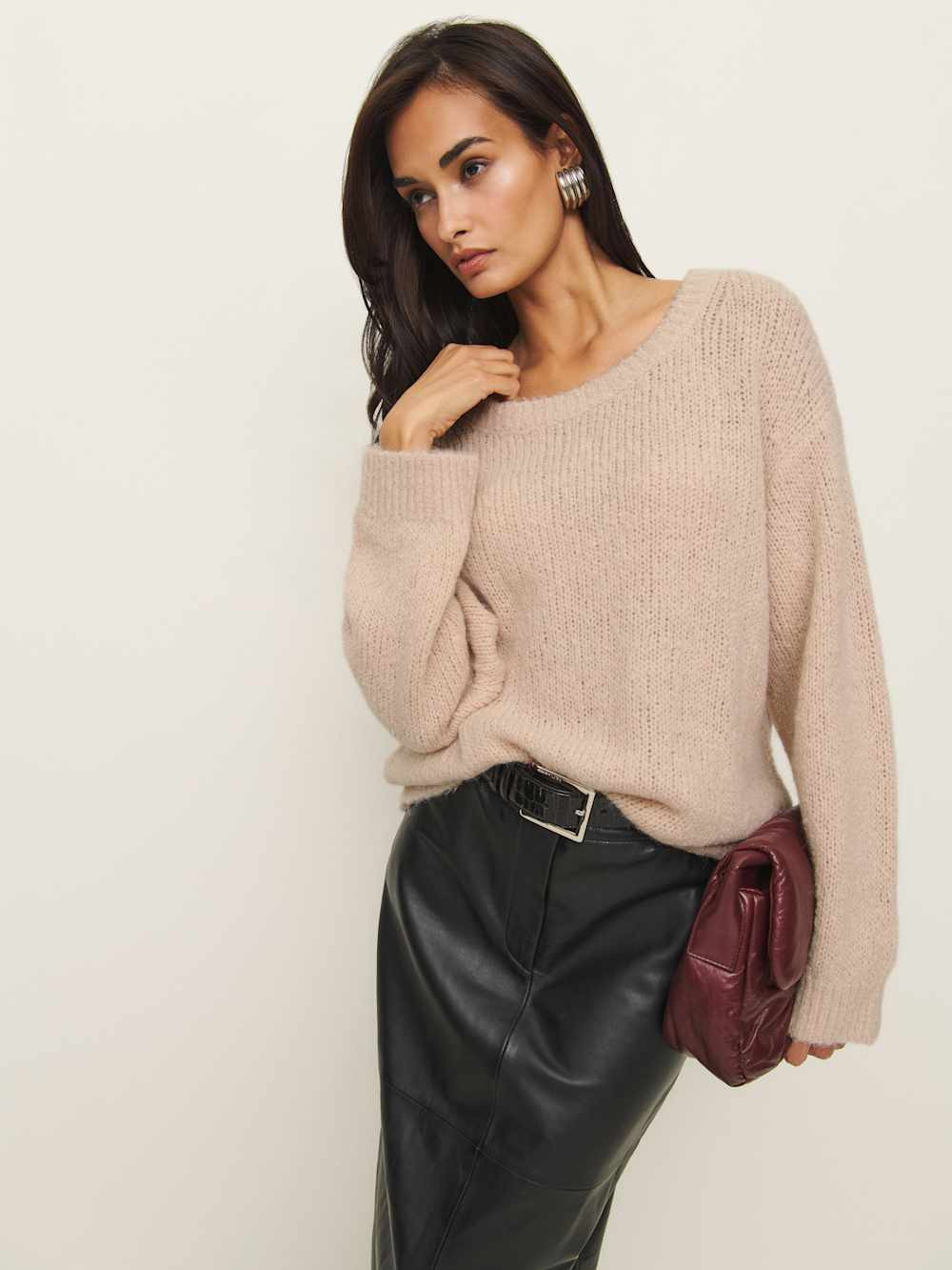 Cici Oversized Crew Sweater | Reformation (Global)