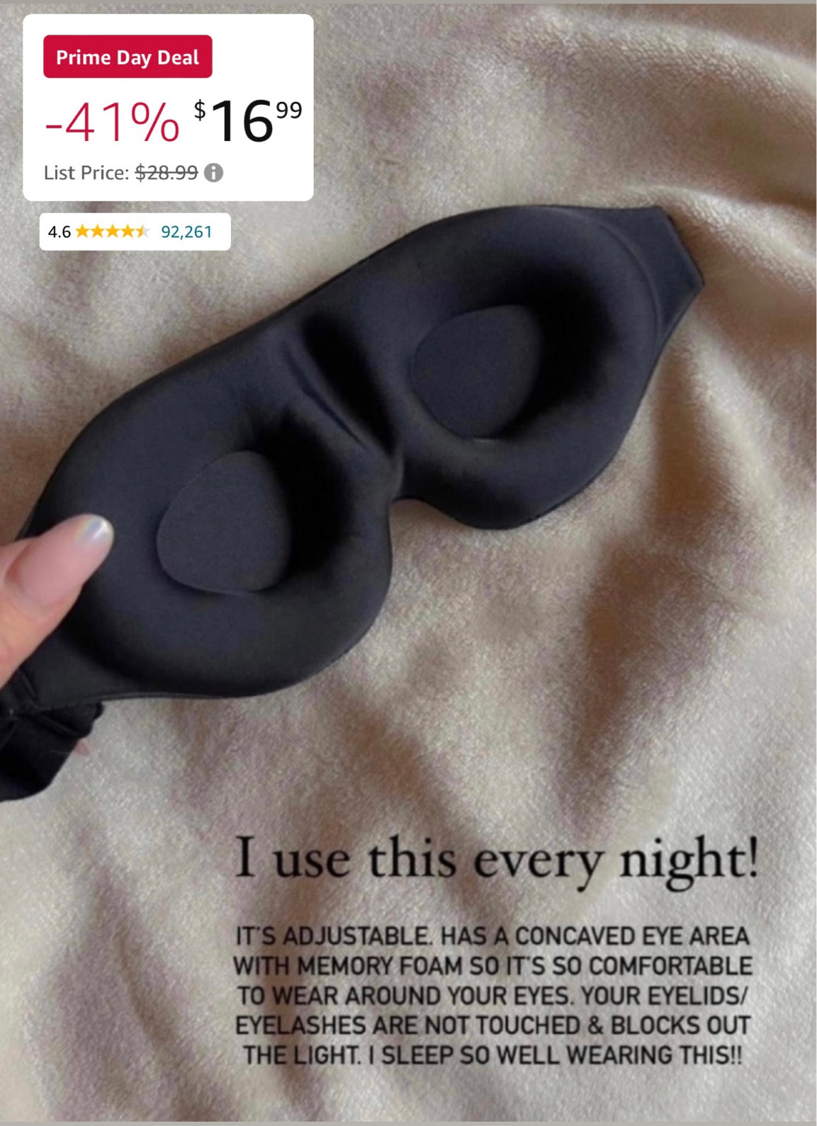 My sleep mask is on sale for Prime Day! I’ve started wearing this every night and I love the quality of sleep I get! Prime Day Deals 2024, Amazon find, #LaidbackLuxeLife

Follow me for more fashion finds, beauty faves, lifestyle, home decor, sales and more! So glad you’re here!! XO, Karma


#LTKFindsUnder50 #LTKSummerSales #LTKSaleAlert