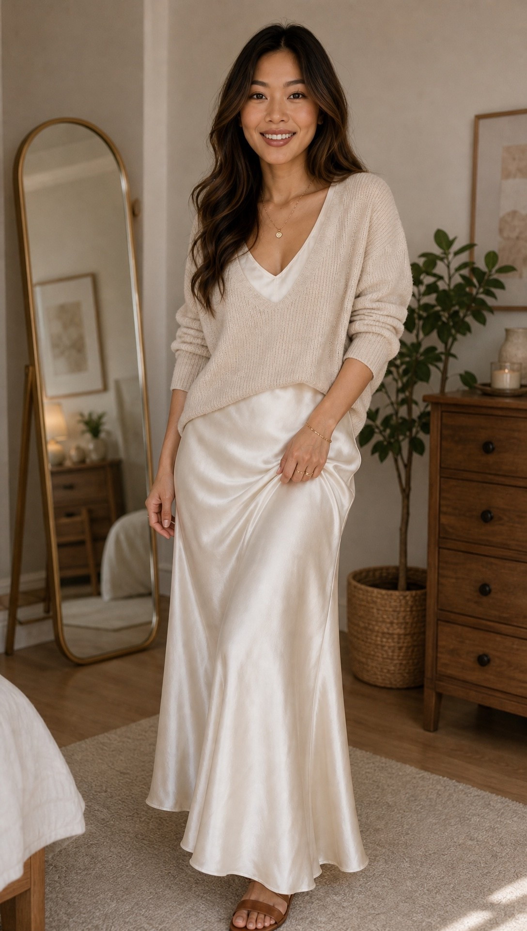 oft, effortless, and oh-so-chic! This satin skirt + cozy knit combo is giving timeless elegance with everyday comfort. 🤍

Perfect for those days when you want to look put-together without trying too hard. #TikTokShopFinds #FallFashion #StyleInspo #ElegantStyle #FashionFinds

#LTKgrwm #LTKOver40 #LTKPetite