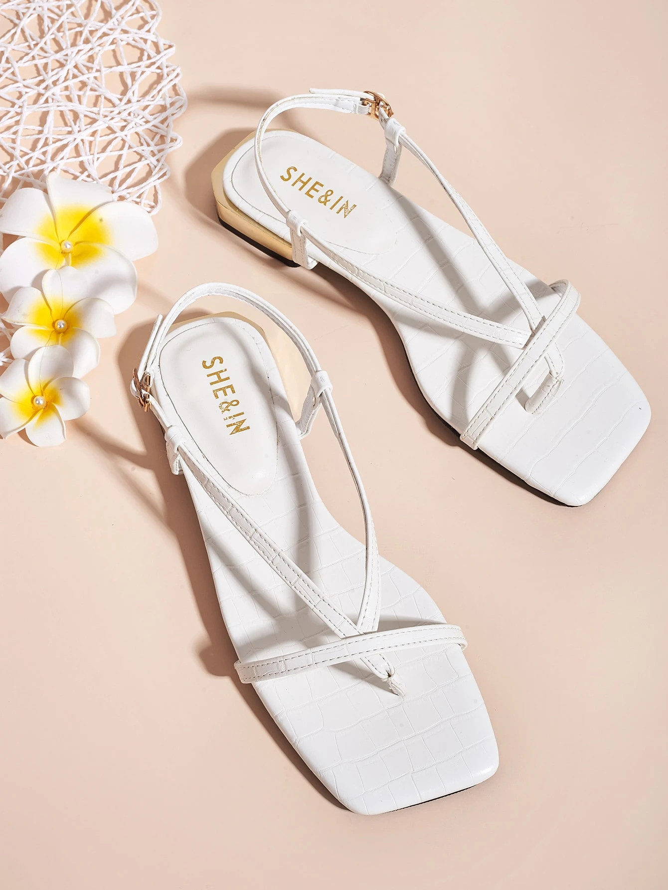 Toe Post Thin Strap Sandals | SHEIN