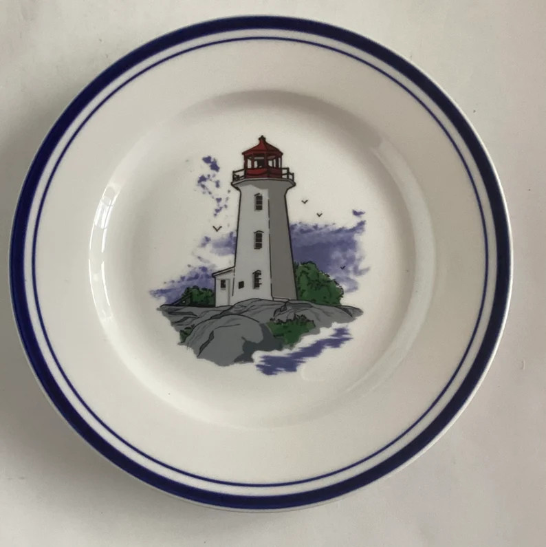 Vintage Libbey Lighthouse Salad/Dessert Plates, Set of 4 | Etsy (US)
