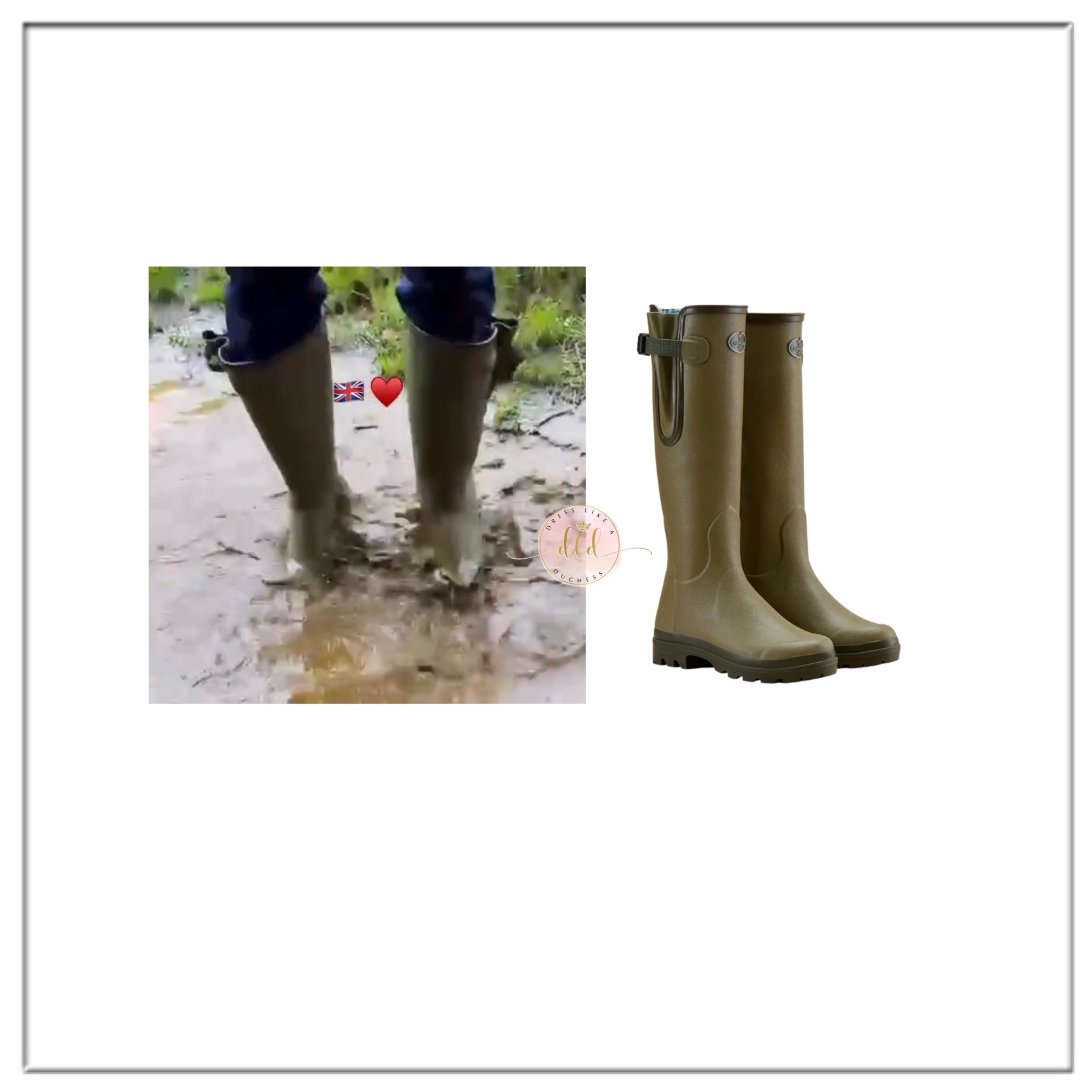 9/13/26 Meghan Markle wearing Le Chameau Vierzon Jersey Lined Wellington Boots 💧☔️