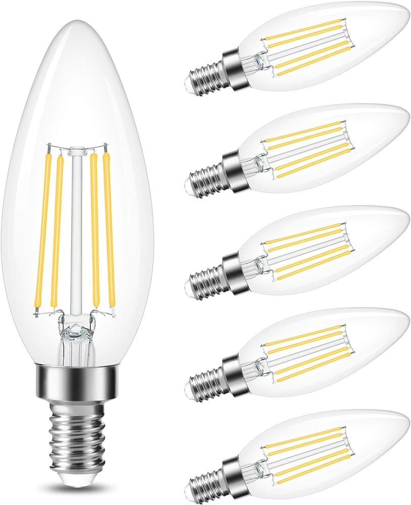 Cotanic Dimmable E12 Candelabra LED Bulbs, 60W Equivalent,4000K Daylight,600LM Ceiling Fan Light ... | Amazon (US)