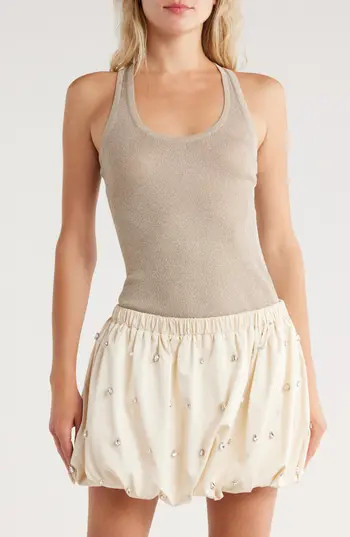 A.L.C. Iris Metallic Knit Tank Top in Light Gold at Nordstrom Rack, Size X-Small | Nordstrom Rack