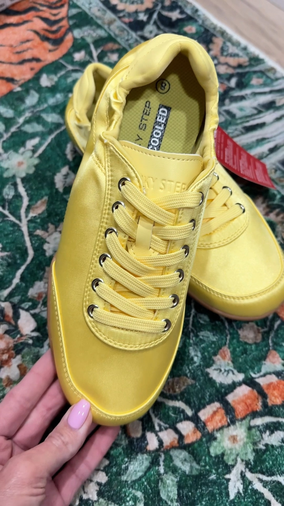 Yellow is all the rage this season and these satin yellow sneakers are nothing short of perfection. They’re super comfortable and feature the cooling insole, perfect for the warmer months ahead. I love how the satin can be worn casual and also look so chic with a summery dress! 

#LTKSeasonal #LTKgrwm #LTKOver40
