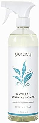 Puracy Natural Laundry Stain Remover, Enzyme-Based Spot Cleaner, Free & Clear, 25 Ounce | Amazon (US)