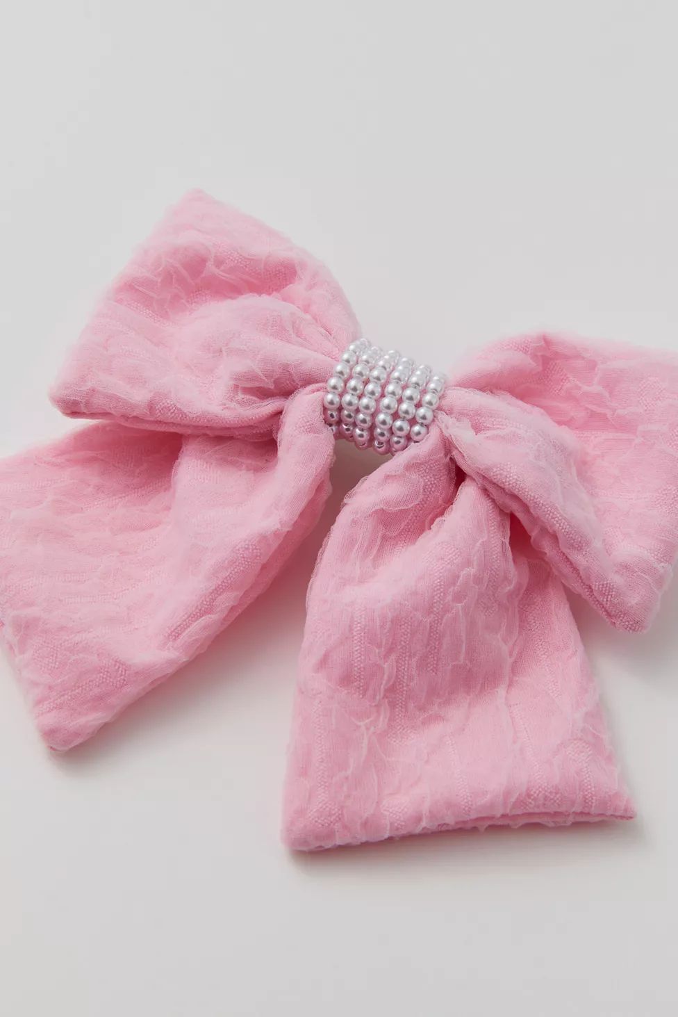 Pearls & Lace Hair Bow Barrette | Urban Outfitters (US and RoW)
