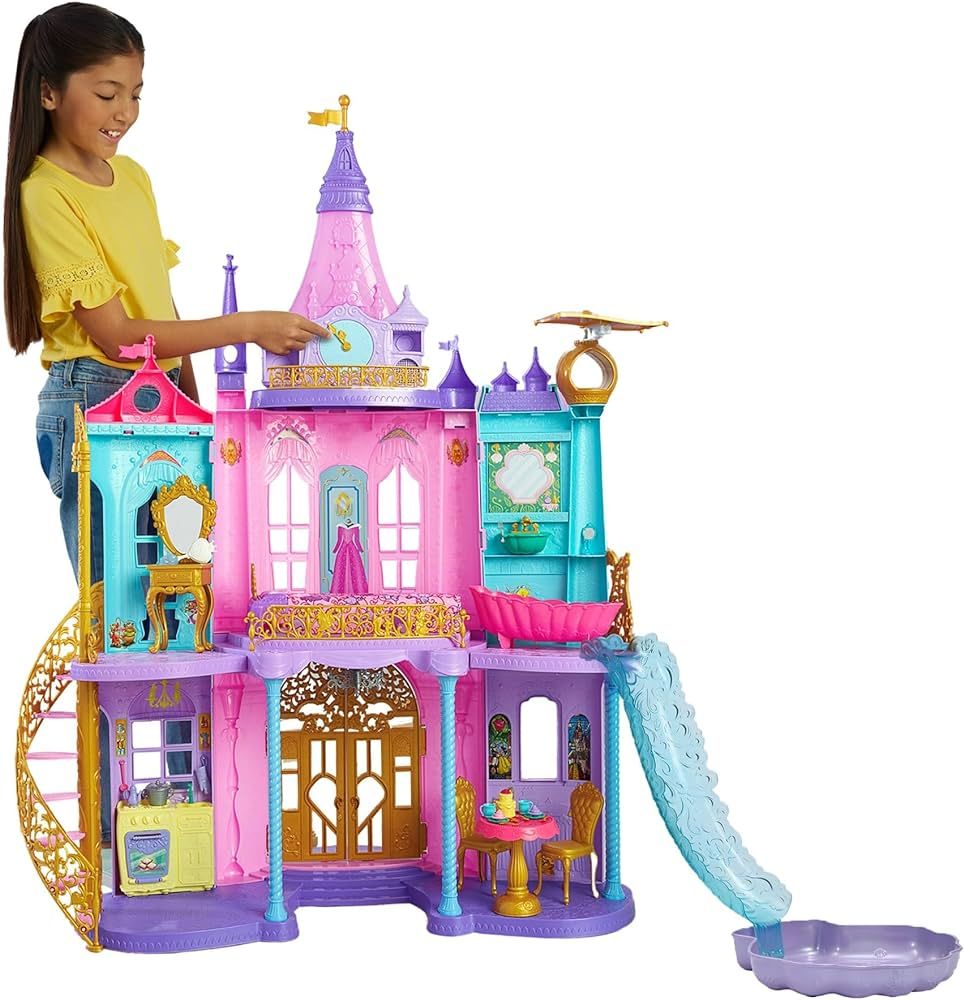 Mattel Disney Princess Toys, Ultimate Castle 4 Ft Tall with Lights & Sounds, 3 Levels, 10 Play Ar... | Amazon (US)