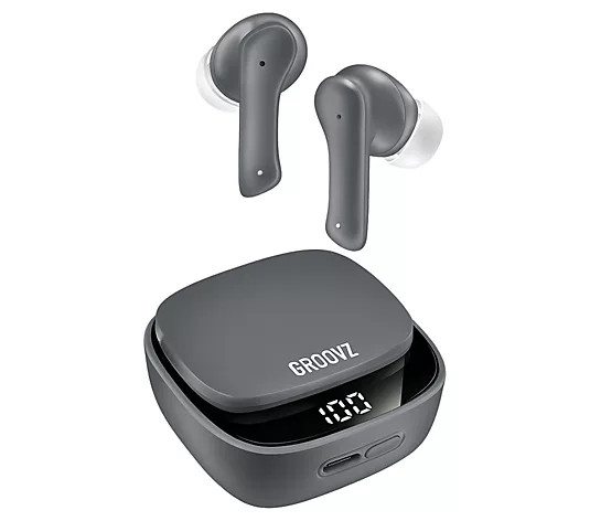 Groovz Plus True Wireless Earbuds with Charging Case - QVC.com | QVC