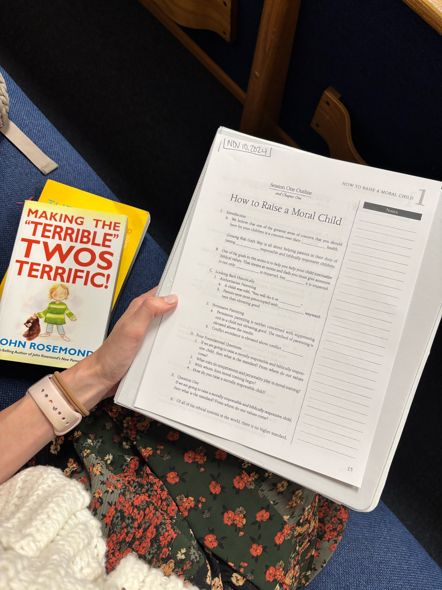 Parenting Bible study books from our parenting class at my church! These books have been really helpful and encouraging!! 
