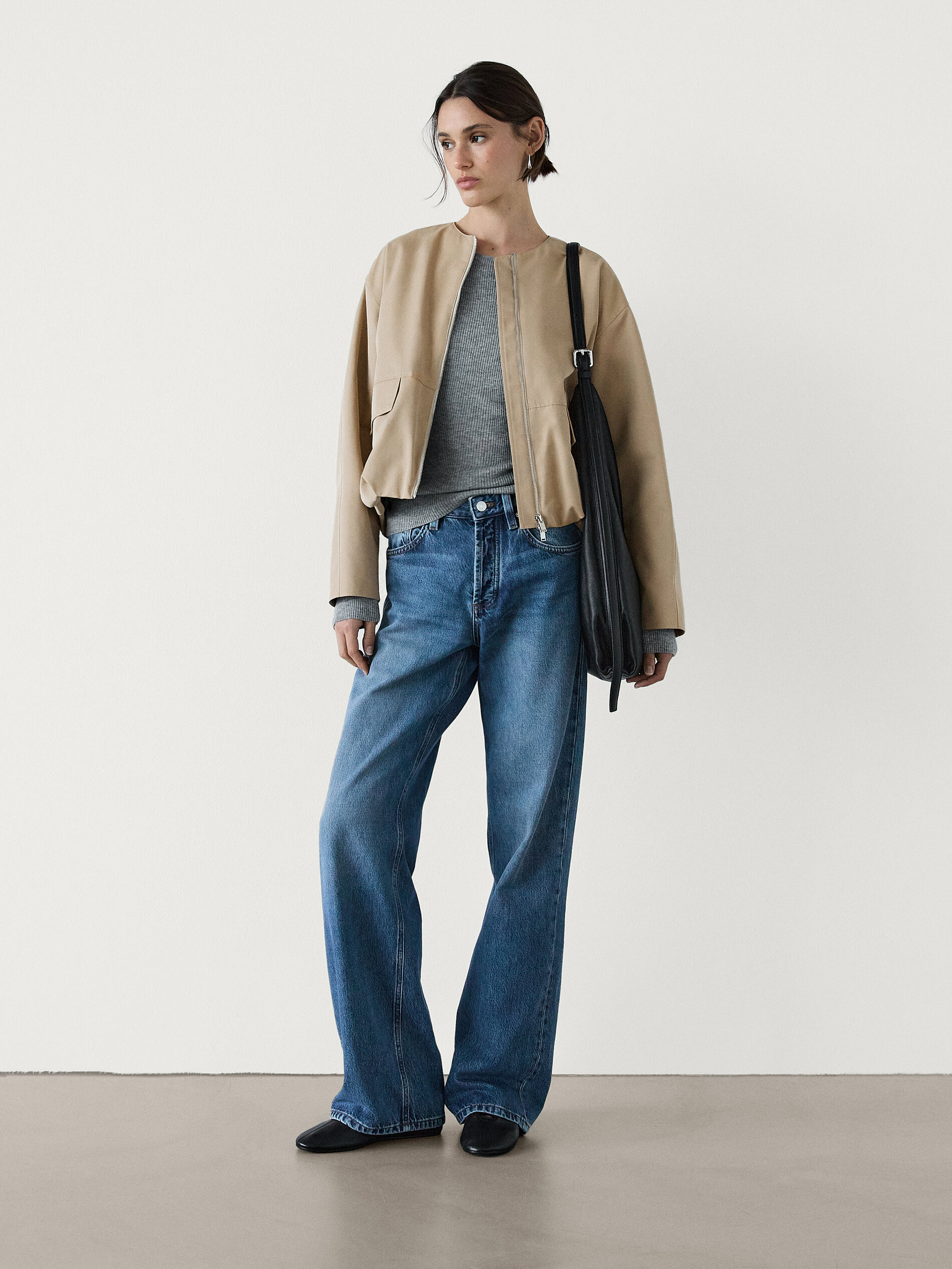 Utility bomber jacket | Massimo Dutti UK