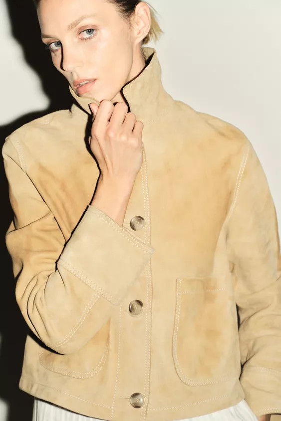 ZW COLLECTION LIMITED EDITION 100% SUEDE JACKET | Zara US