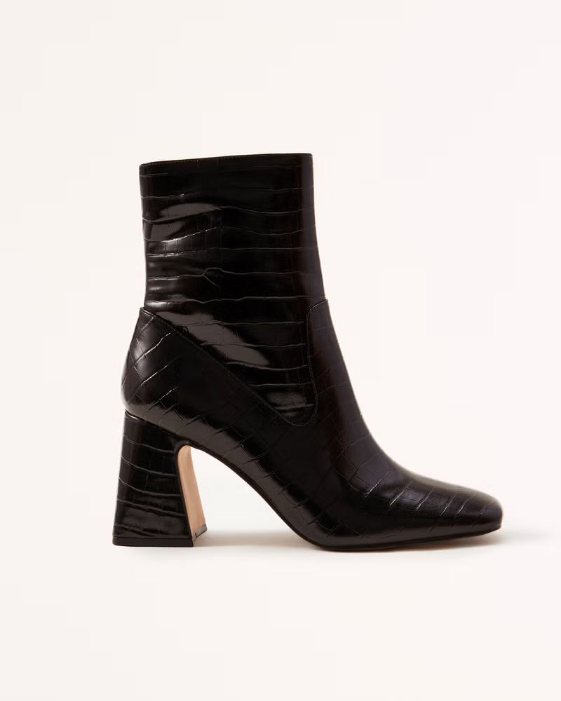 Women's Crocodile Leather Ankle Boots | Women's Shoes | Abercrombie.com | Abercrombie & Fitch (US)