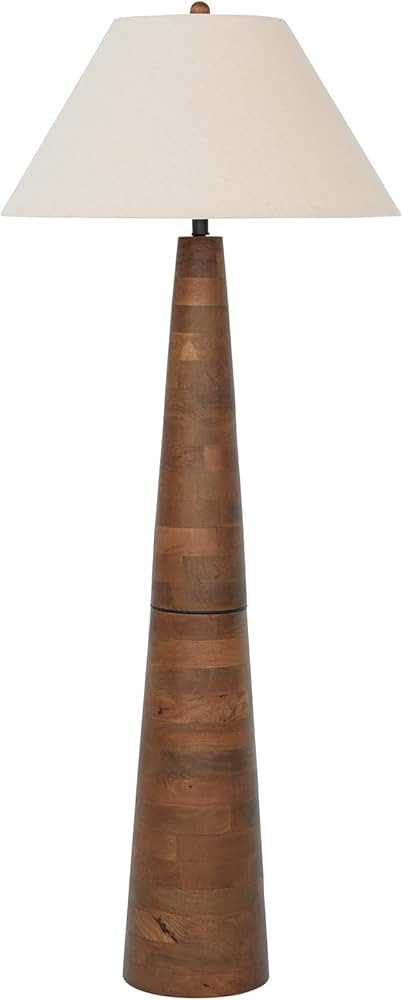 Signature Design by Ashley Danset Contemporary Wood Floor Lamp with 3-Way Switch, Light Brown | Amazon (US)