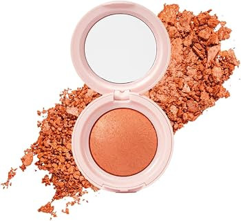 KARA BEAUTY Blush for Cheeks - Sunlit Glow Baked Blush for a Luminous Glowy Finish, Coral Blush P... | Amazon (US)