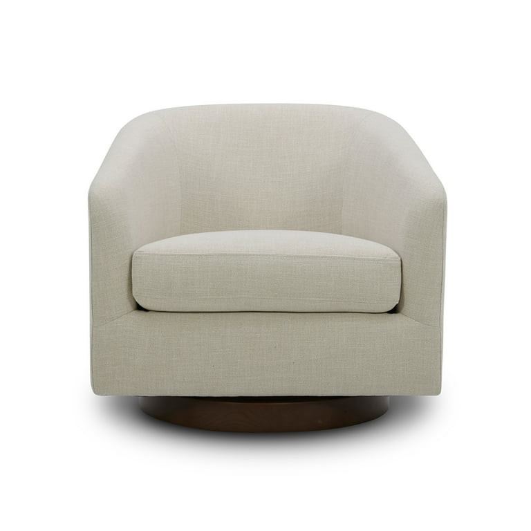 Better Homes & Gardens Bradford Wooden Base Modern Swivel Accent Chair, Linen | Walmart (US)