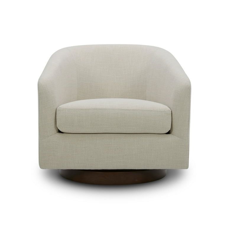 Better Homes & Gardens Bradford Wooden Base Modern Swivel Chair, Linen | Walmart (US)