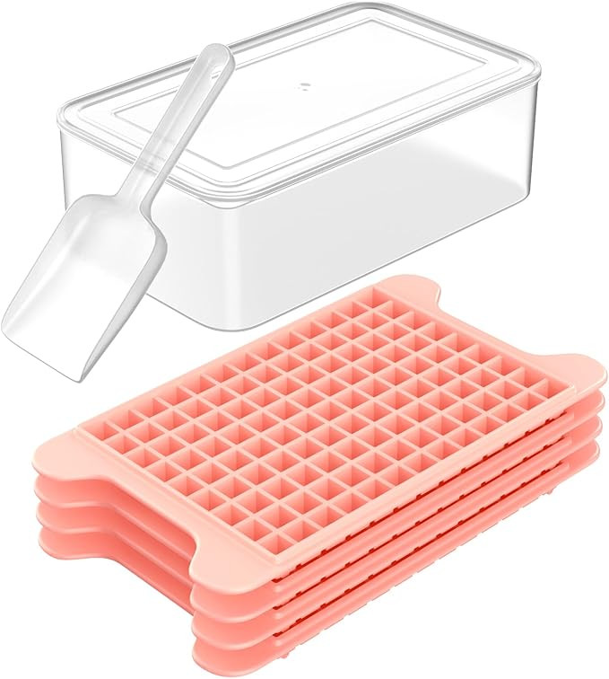 Mini Ice Cube Tray for Freezer: FDDBI Small Ice Trays for Freezer with Bin - 117×4PCS Easy Relea... | Amazon (US)