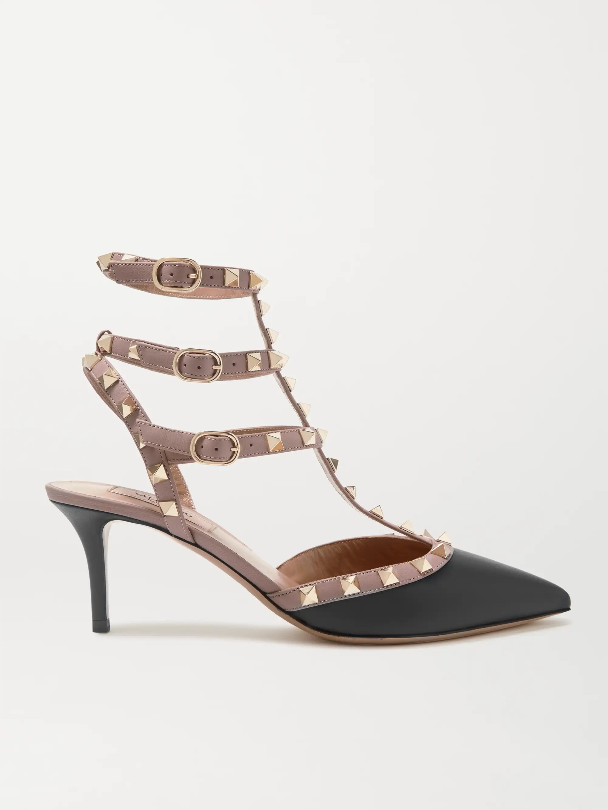 Valentino Garavani Rockstud 65 two-tone leather pumps | NET-A-PORTER (US)