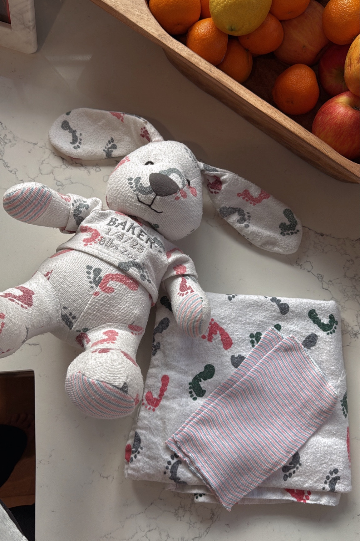 Our newborn receiving blanket from the hospital turned into a stuffed animal with all the boys stats on it! Fun keepsake idea for your hospital memorabilia.

#LTKBump #LTKBaby #LTKKids