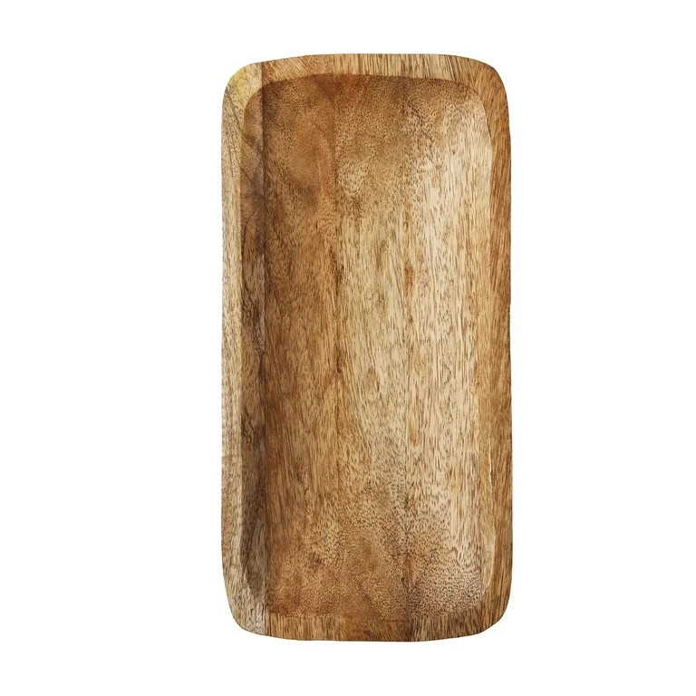 Better Homes & Gardens 12"x 6" Hand Carved Wood Tray | Walmart (US)