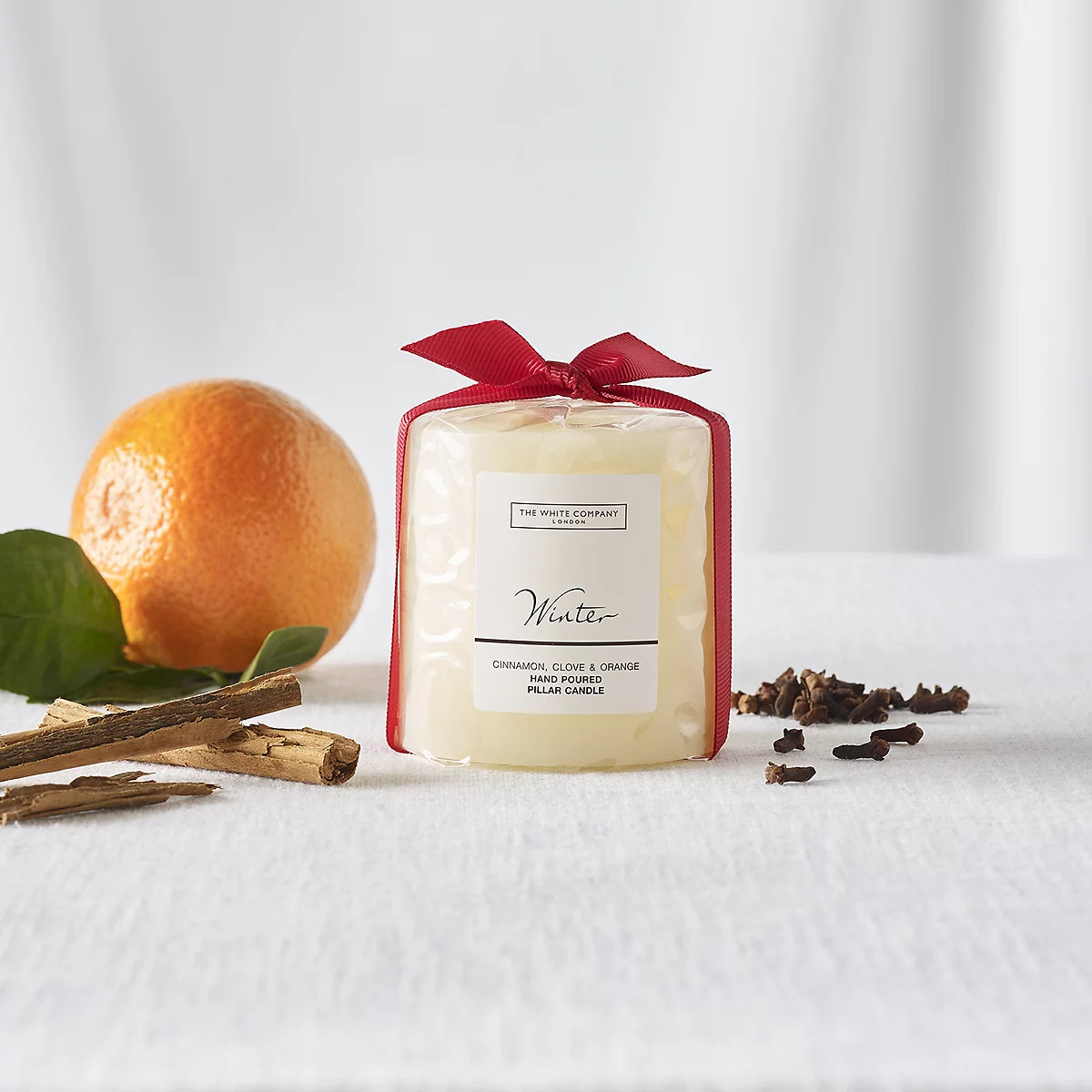 Winter Pillar Candle – Mini | The White Company UK & ROW