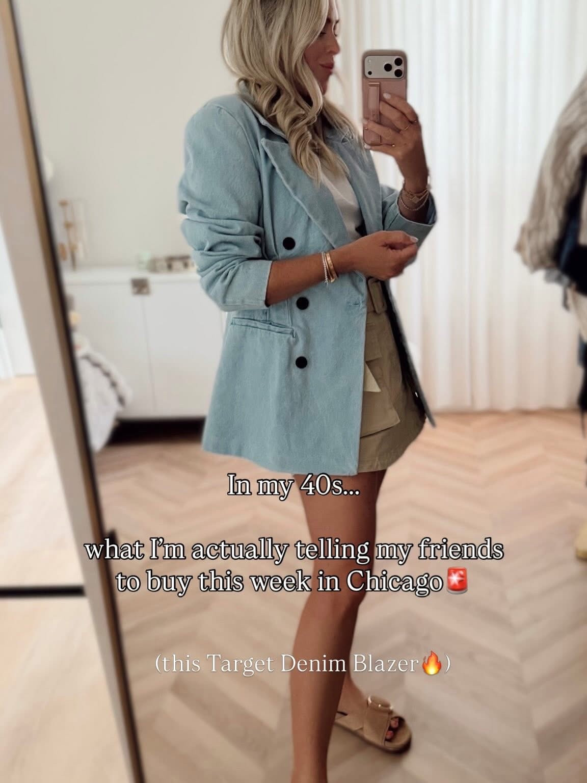 Denim blazer of the season 🤍 the cinched A-line fit is SO good. Wearing a small and planning to keep it open — if you want it closed, I’d size up. Paired with this Target skirt (true to size) and I’m obsessed. Both such good finds ✨ 



spring outfit. denim blazer. target style. spring staple. a line blazer. affordable fashion. everyday outfit. Skirt. 


#LTKSeasonal #LTKWorkwear #LTKootd