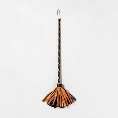 Girls' Witch Broom Halloween Costume Accessory Orange - Hyde & EEK! Boutique™ | Target