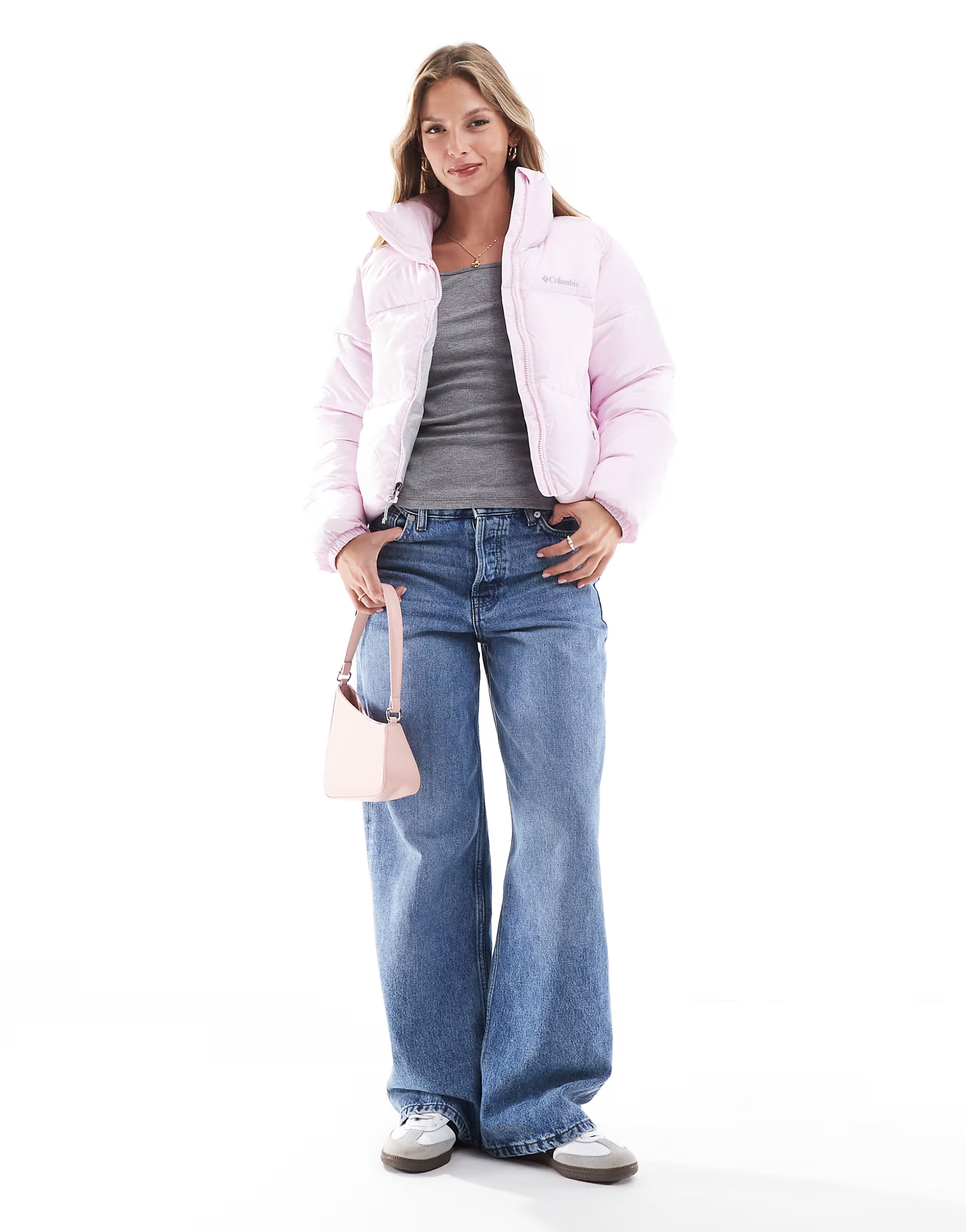 Columbia Puffect II cropped puffer jacket in pink dawn | ASOS | ASOS (Global)