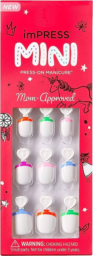 KISS imPRESS Mini Press-On Nails Manicure for Kids - 'French Pop' - Beginner Nail Art Set with Na... | Amazon (US)