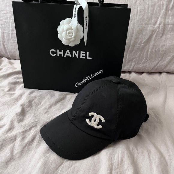 Auth BN Chanel Classic CC Black Baseball Cap Hat - One Size | Poshmark
