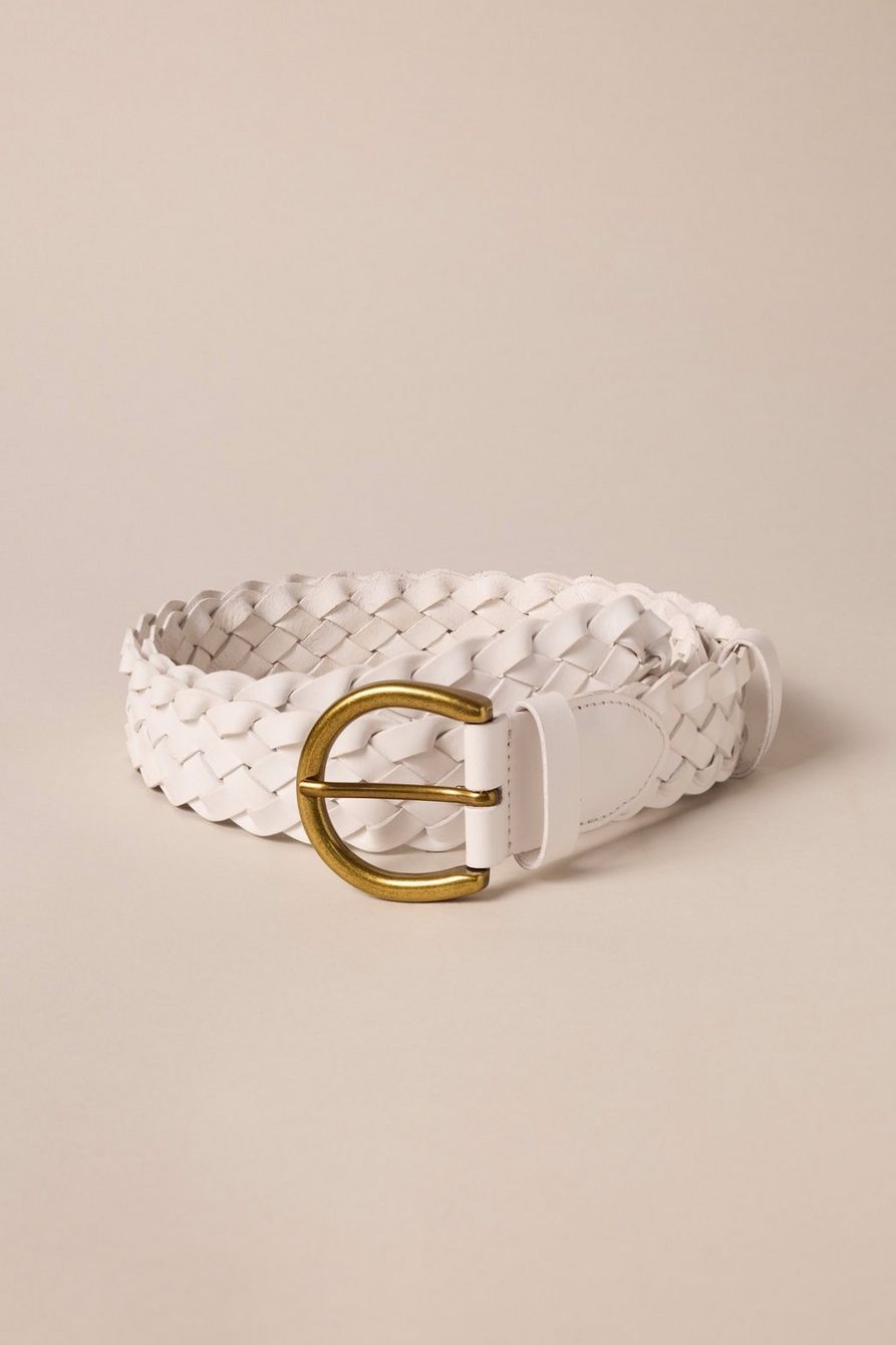 WIDE WOVEN LEATHER BELT | Lucky Brand