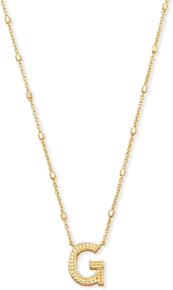 Kendra Scott Letters A-Z Pendant Necklace for Women, Fashion Jewelry, 14k Gold-Plated Brass | Amazon (US)