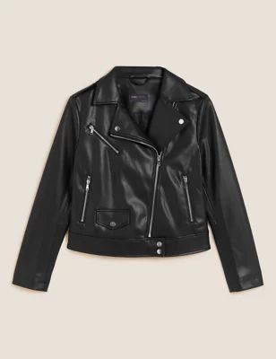 Faux Leather Biker Jacket | M&S Collection | M&S | Marks & Spencer (UK)