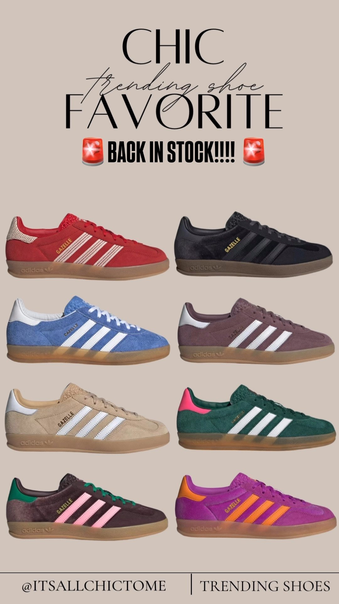 Runnnnn! These are on so many girls Christmas wishlists this year! I size down .5 size in samba styles and down a full size in gazelle styles!! Gift guide for her, teen, tween, sneakers 

#LTKGiftGuide #LTKShoeCrush #LTKHoliday