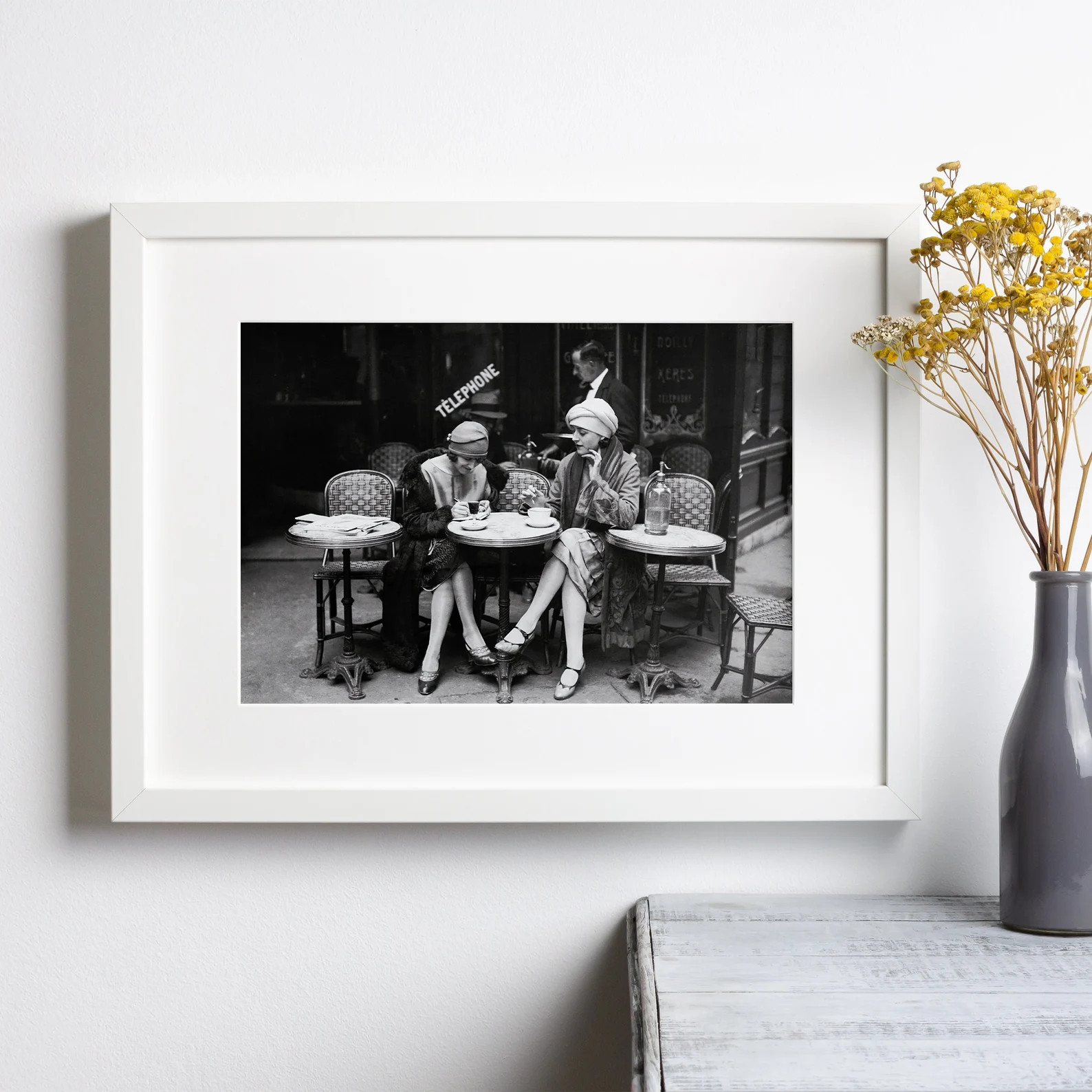 French Cafe Girls Print, 1920's Flapper Girl, Paris Black and White Wall Art, Vintage Print, Phot... | Etsy (Global)