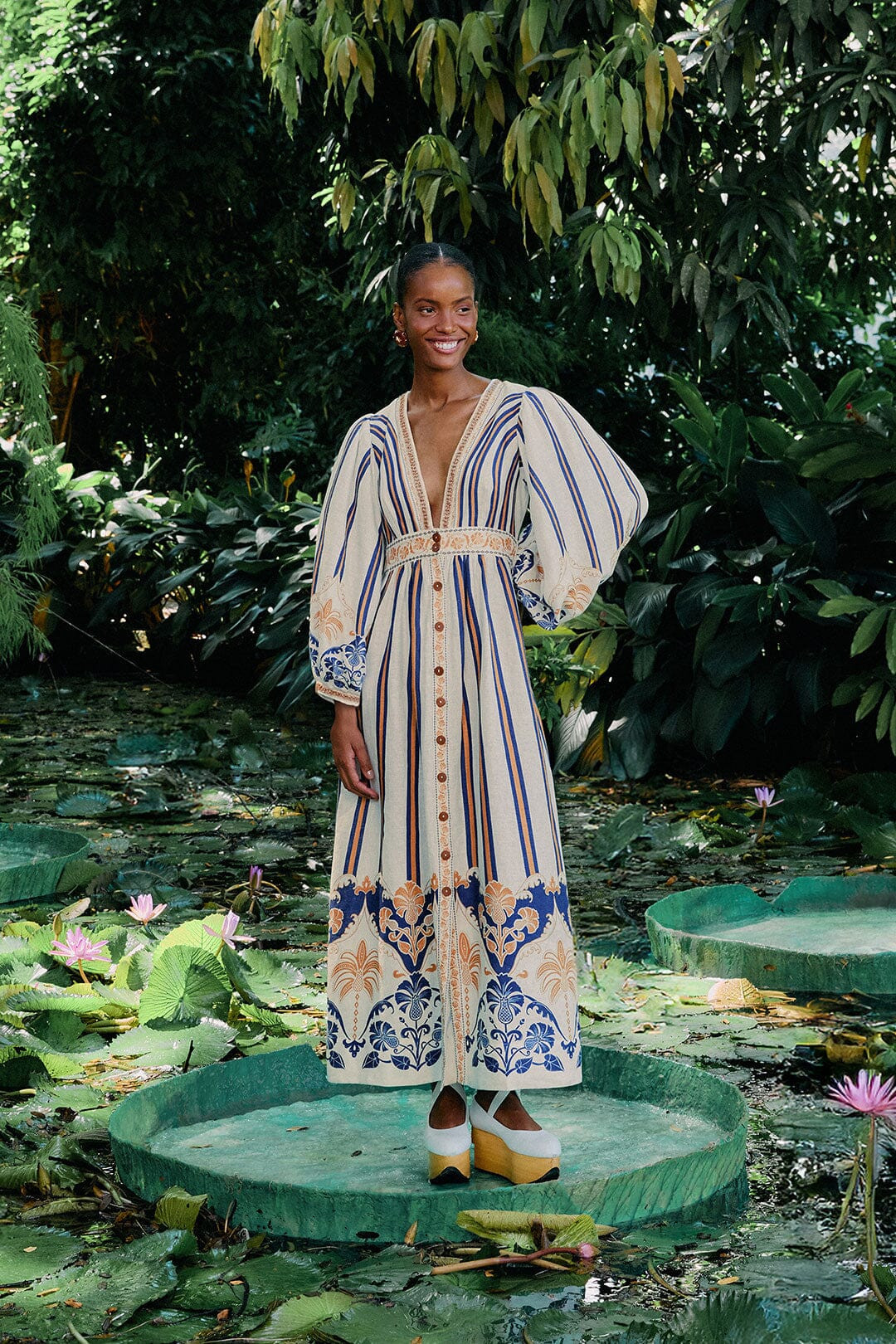 Off-White Pineapple Deco Maxi Dress | Farm Rio UK