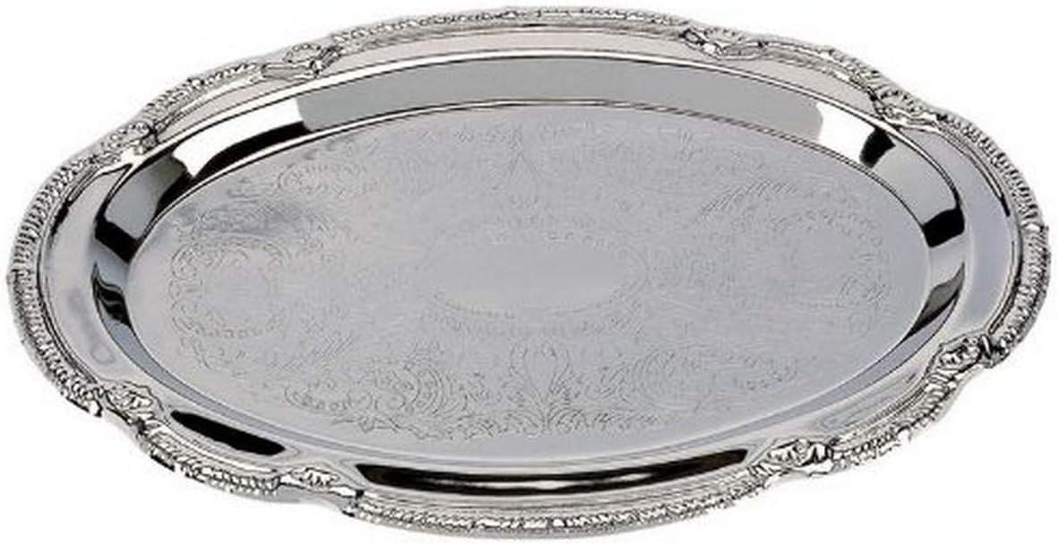 Silver Finish Serving Tray, 9 x 6 inches, 7 1/4 X 4 1/4 Serving Area | Amazon (US)