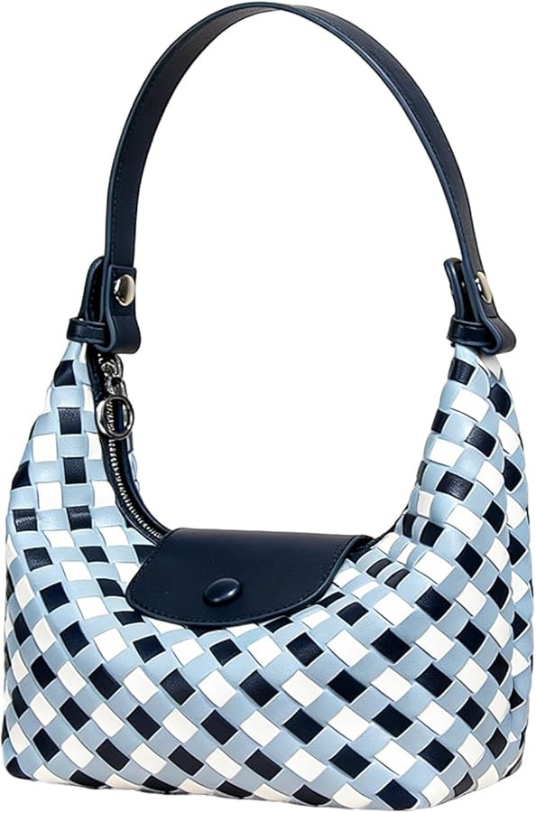 Small Woven Shoulder Bag Fashion Woven Leather Hobo Bag Women's Small Woven Dumpling Handbag | Amazon (US)
