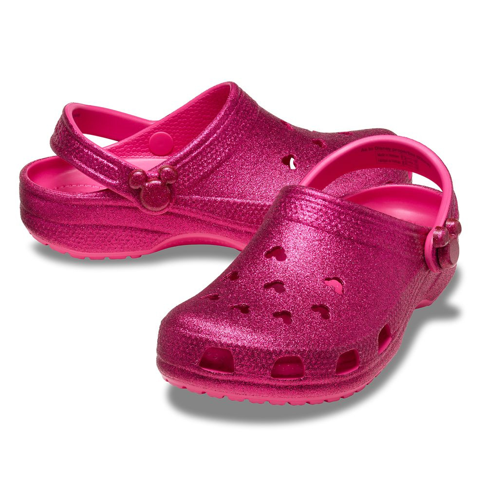 Mickey Mouse Icon Clogs for Adults by Crocs – Pink Glitter | Disney Store