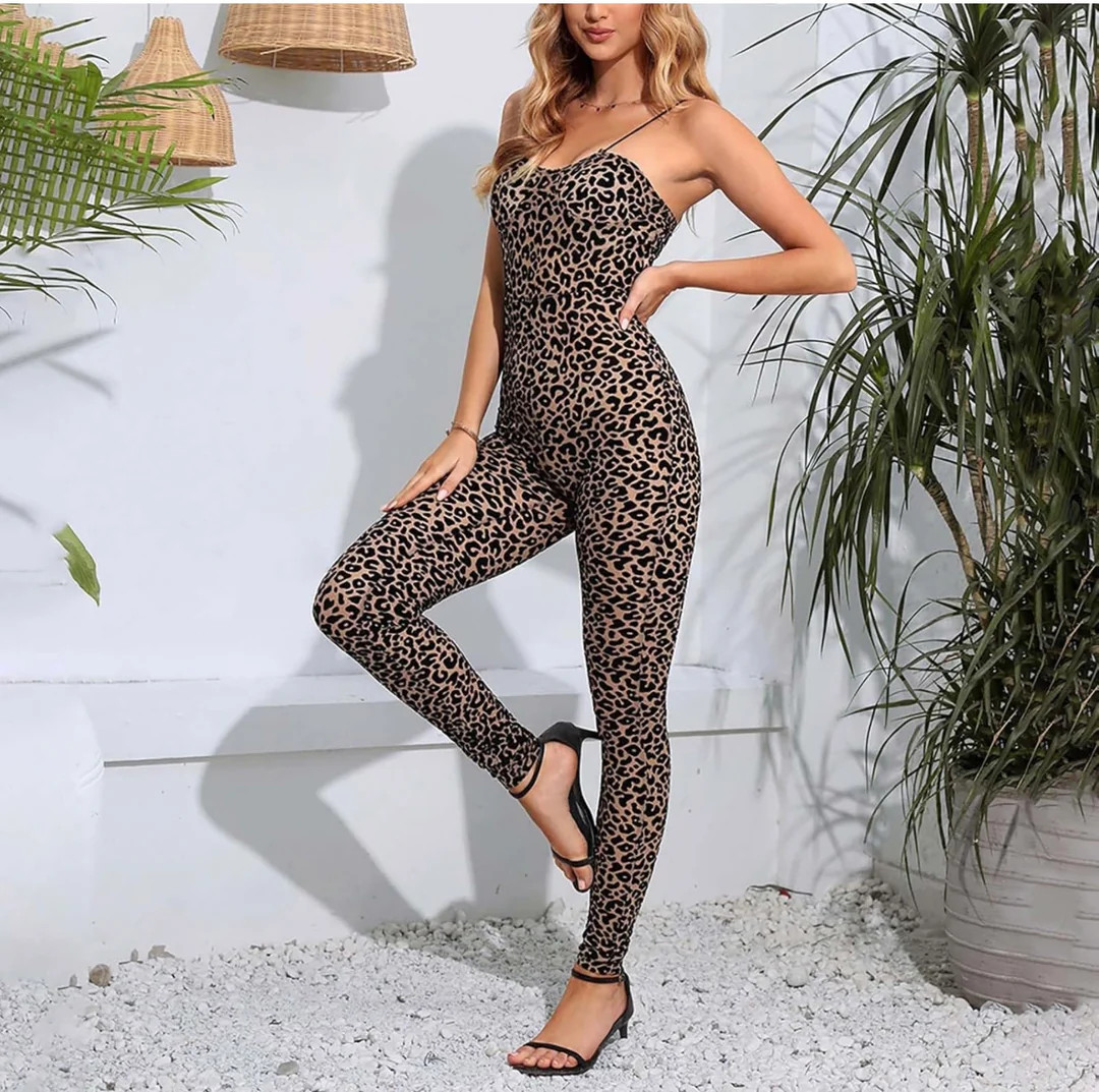 Keylows Leopard Bodycon Catsuit | Fashion Bomb