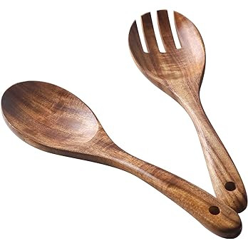 Muso Wood Acacia Salad Servers,10-inch,set of 2 (Acacia salad servers) | Amazon (US)